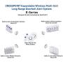 Wireless Doorbell by SadoTech – Waterproof Door Bells & Chimes Wireless Kit, 1000-ft Range,52 Door Bell Chimes, 4 Volume Levels with LED, Wireless Doorbells w/ 1 Receiver & 1 Button, Crosspoint, Black