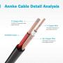 ANNKE 4 Pack 30M/100ft All-in-One Video Power Cables, BNC Extension Surveillance Camera Cables for CCTV Security DVR System Installation, Free BNC RCA Connector and 100pcs Cable Clips Included (Black)