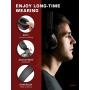 PeohZarr On-Ear Headphones with Microphone, Lightweight Folding Stereo Bass Headphones with 1.5M Tangle Free Cord, Portable Wired Headphones for Smartphone Tablet Laptop Computer MP3/4