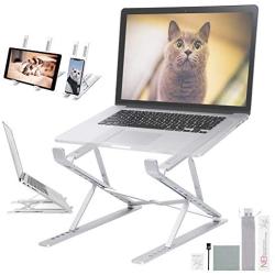 Adjustable Laptop Tablet Stand-Upgrade Foldable Laptop Riser Stand with 15 Adjustable Levels,Portable Stand with Cleaning Tools