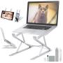 Adjustable Laptop Tablet Stand-Upgrade Foldable Laptop Riser Stand with 15 Adjustable Levels,Portable Stand with Cleaning Tools
