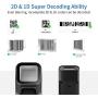 Symcode Bluetooth Wireless Barcode Scanner with Automatic scan window, 2D Cordless Bar Code Reader 400m Transmission Distance CMOS Imager Read 1D, 2D, QR Code, Data Matrix, PDF417 for Windows Mac Linu