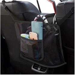 Car Net Pocket Handbag Holder, Handbag Holder for Purse Storage Phone Documents Pocket, Helps as Dog Barrier. (Pocket net)