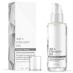 Project E Beauty Aqua Collagen Gel | Brightening Moisture Treatment Ultra Facial Moisture Gel Lightweight Texture and Superior Moisture Balancing Properties provides 24-hour hydration 1.69fl oz/50ml