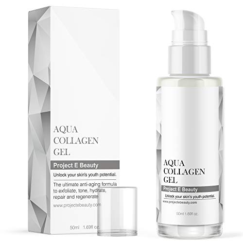 Project E Beauty Aqua Collagen Gel | Brightening Moisture Treatment Ultra Facial Moisture Gel Lightweight Texture and Superior Moisture Balancing Properties provides 24-hour hydration 1.69fl oz/50ml Project E Beauty Aqua Collagen Gel | Brightening Moisture Treatment Ultra Facial Moisture Gel Lightweight Texture and Superior Moisture Balancing Properties provides 24-hour hydration 1.69fl oz/50ml
