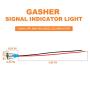 Gasher 110V/24V/12V 20mA Energy Saving Indicator Light Mounting Hole Size 12mm(1/2 inch) Green Yellow Red Blue White 5 Pcs
