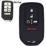 KOSMIQ 2Pcs Smart Key Fob Skin Cover Case Jakcet Shell Bag Protector for 2020 2019 2018 2017 2016 2015 Honda Accord Civic CR-V CRV Pilot EX-L Touring Premium Black Purple (Black+LightGray)