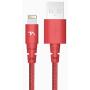 Tech Armor Apple MFi Certified Lightning Cable to USB A - 6FT Red - Tough-Braided Extra-Strong Jacket - Sync/Charge iPhone & iPad