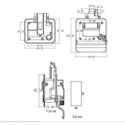 Entry Door Locks Latch Handle Deadbolt for RV Travel Trailers Black Universal(White)