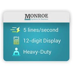Monroe Calculator UltimateX Printing Calculator/Adding Machine with Tape, 10-Key, Reprinting and Editing Capabilities for Desk in Black