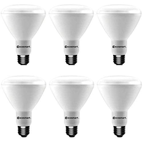 EcoSmart 65W / 65 Watt Replacement (10.5W) LED BR30 Dimmable Soft White (2700K) Medium Base (E26) Energy Star Rated Reflector Lamp for Recessed Can Lights, 6 Pack