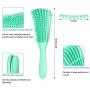 Emoly Detangling Brush for Natural Hair-Detangler for America 3a to 4c Kinky Wavy, Curly, Coily Hair, Detangle Easily with Wet/Dry (Green)