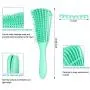Emoly Detangling Brush for Natural Hair-Detangler for America 3a to 4c Kinky Wavy, Curly, Coily Hair, Detangle Easily with Wet/Dry (Green)