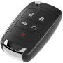 VOFONO 5 Buttons Flip Car Key Fob Fits for Chevy Camaro 2010-2016/Chevy Cruze 2010-2016/Chevy Equinox 2010-2016/Chevy Malibu 2010-2016 Replacement for P/N: OHT01060512