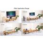 Homerays Bamboo Monitor Stand, No Assembly Required Exquisite Monitor Stand with Drawer, Ergonomic Height Bamboo Wood Monitor Stand, for Computer Monitor Riser