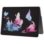 MacBook Air 13 inch Case A1369 A1466 Matte Rubberized Plastic Hard Shell Sleeve Cover World Map Pattern (Old Version 2010-2017) with Silicone Keyboard Cover Dust Brush (Map Pattern-Black)