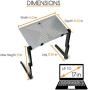 QuickLIFT Adjustable Notebook Laptop Stand Mount and Standing Desk Converter for Bed, Couch or Table with X-Vent Cooling for up to 17'' Apple MacBook/Pro/Air/Retina Display
