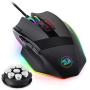 Redragon M801 PC Gaming Mouse LED RGB Backlit MMO 9 Programmable Buttons Mouse with Macro Recording Side Buttons Rapid Fire Button for Windows Computer Gamer (Wired, Black)