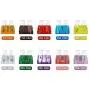 Cyleto 100pcs Standard Motorcycle Car Boat Fuses Set Assortment 5A 7.5A 10A 15A 20A 25A 30A 35A 40A 50A