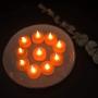 Battery Operated LED Tea Lights Candles: 24PACK Flameless Electric Candles Lamp Realistic and Bright Flickering Holiday Gift Long Lasting for Halloween Birthday Wedding Party Home Decoration Orange