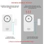 Tritace Universal Door/Window Alarm with Vibration and Magnet Sensor - Pool Door Alarm with Loud 120db Ring - Security Systems for Sliding, Glass, Main Entrance - With Extra 15 LR 44 Spare Batteries