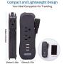 Power Strip with USB 2 Pack - NTONPOWER Travel Power Strip, 2 Outlets and 3 USB Portable Desktop Charging Station, 15 inches Wrapped Short Extension Cord, Compact for Cruise Ship, Nightstand and Hotel