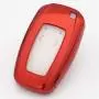 Royalfox(TM) 3 4 Buttons TPU Smart keyless Entry Remote Key Fob case Cover for 2017 2018 2019 2020 Lincoln Continental MKC MKZ Navigator (red and Clear)