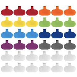 Cable Labels by Wrap-It Storage, Oval, Multi-Color (36 Pack) Write On Cord Labels, Wire Labels, Cable Tags and Wire Tags for Cable Management and Identification for Electronics, Computers and More