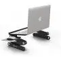 Laptop Table Stand Adjustable Riser: Portable with Mouse Pad Fully Ergonomic Mount Ultrabook MacBook Gaming Notebook Light Weight Aluminum Black Bed Tray Desk Book Fans Up to 17 inch