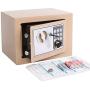 Yuanshikj Electronic Deluxe Digital Security Safe Box Keypad Lock Home Office Hotel Business Jewelry Gun Cash Use Storage (Ochre Yellow, 17E)