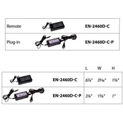 WAC Lighting EN-2460D-C 120V Input 24V DC Output 60W Remote Enclosed Electronic Transformer, Black