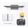 Adjustable Laptop Stand Dock, Compatible with All Laptops, Vertical Modern Aluminum Custom Fit Desktop Space-Saving (Gray)
