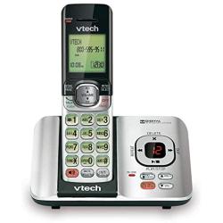 VTech CS6529 DECT 6.0 Phone Answering System with Caller ID/Call Waiting, 1 Cordless Handset, Silver/Black