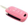 New Pink 4 Buttons Key Cover for Flip Folding Key Case Cover Silicone cover for 2010 2011 2012 2013 2014 Camaro