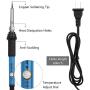 Vastar Soldering Iron Kit, Full Set 60W 110V Soldering Welding Iron Kit - Adjustable Temperature with Digital Multimeter, 5pcs Soldering Iron Tips, Desoldering Pump, Stand, Anti-static Tweezers