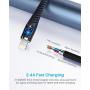 [ Apple MFi Certified ] 1Pack 16ft iPhone Charger Cord, 5M Long Lightning Cable 16 Foot, High Fast iPhone Charging Cable Cord with Metal Connector for iPhone 11/11Pro/11Max/XS/XR/XS Max/8/7/6/5S Black