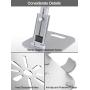 Laptop Stand for Desk, Height Adjustable up to 20'' Sit to Stand Ergonomic Computer Stand, Laptop Riser Laptop Holder, Tall Laptop Stand for MacBook, Laptops 10-17'', Silver