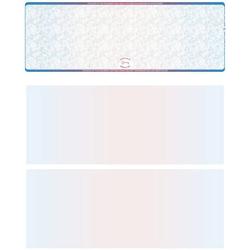 Blank High Security Top Computer Checks, 250 Blue/Red Checks