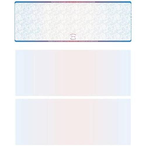 Blank High Security Top Computer Checks, 250 Blue/Red Checks