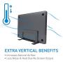 Macally Vertical Laptop Stand for Desk - Adjustable Laptop Holder for Universal Compatibility - Saves Space & Improves Device Airflow - Use as MacBook Stand or Laptop Dock - Weighted Steel Frame