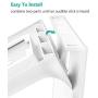 WALI Wall Outlet Shelf Standard Vertical Duplex Décor Outlet with Cable Channel for Cell Phone, Dot 1st and 2nd 3rd Gen, Google Home, Speaker up to 10 lbs (OLS002-W), White, (Pack of 2)