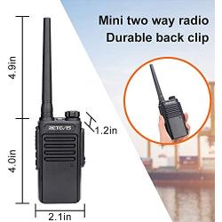 Retevis RT47 Walkie Talkies for Adults, IP67 Waterproof Two Way Radios Long Range, Rechargeable 2 Way Radios with Speaker Mic (4 Pack)