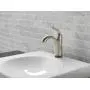 Delta Faucet Lahara Single Hole Bathroom Faucet Brushed Nickel, Touchless Bathroom Faucet, Diamond Seal Technology, Drain Assembly, Stainless 538T-SS-DST, 5.50 x 2.44 x 5.50 inches