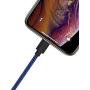 TalkWorks iPhone Charger Lightning Cable 6 ft Long Braided Heavy Duty Cord MFI Certified for Apple iPhone 12, 12 Pro/Max, 12 Mini, 11, 11 Pro/Max, XR, XS/Max, X, 8, 7, 6, 5, SE, iPad - Black/Blue