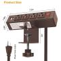 Desk Clamp Power Strip, Desktop Clamp Mount Power Outlet with 2 USB Ports, 4 AC Outlets, Mountable Desk Outlet Removable Power Plugs with 6.56ft Power Cord (Brown)