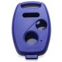 Cutting Not Required - 2 Replacement Key Fob Keyless Entry Remote Shell Case for Honda Civic/Accord/CR-V/Fit/Odyssey/Pilot/Ridgeline/CR-Z Car Key Fob Cover (2+1 Button, 2pc Blue)