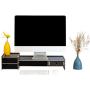 Wood Monitor Stand Riser - Assemble Monitor Riser Desk Organizer with Drawer - Computer Desk Drawer Organizer - Wooden Monitor Stand - Black
