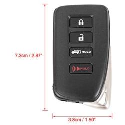 X AUTOHAUX Replacement Keyless Entry 4 Button Remote Key Fob 314.3Mhz HYQ14FBB for Lexus RX350 RX450h