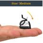 100 Pcs Self Adhesive Cable Management Clips, SOULWIT Adjustable Cable Organizers Sticky Wire Clips Cord Holder for TV PC Laptop Ethernet Cable Desktop Home Office (Black,Medium)