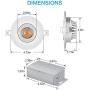 Gimbal LED Downlight NICKLED 4inch Recessed Ceiling Lights with IC Rated J-Box,Adjustable LED Bathroom Lights